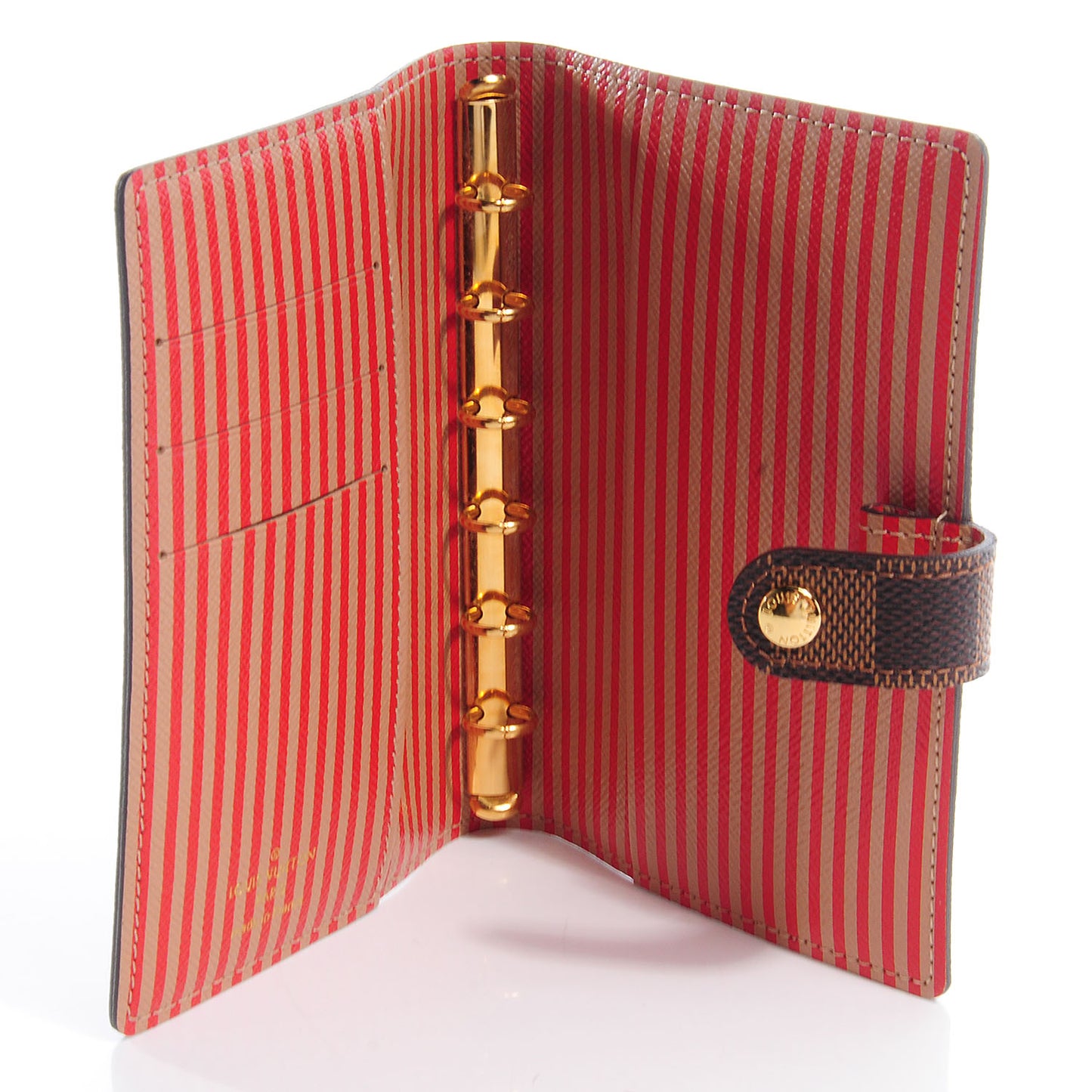 Damier Ebene Trunks and Locks Small Ring Agenda Cover