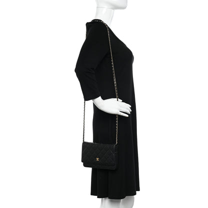 Chanel Caviar Quilted Wallet on Chain WOC Black 2 of 12