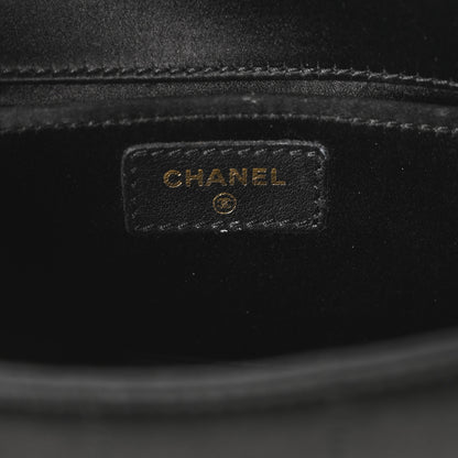 Chanel Satin Chocolate Bar Quilted Camellia Rectangular Mini Flap Black 6 of 11
