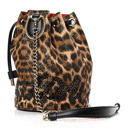 Christian Louboutin Leopard Print Marie Jane Bucket Brown 2 of 4