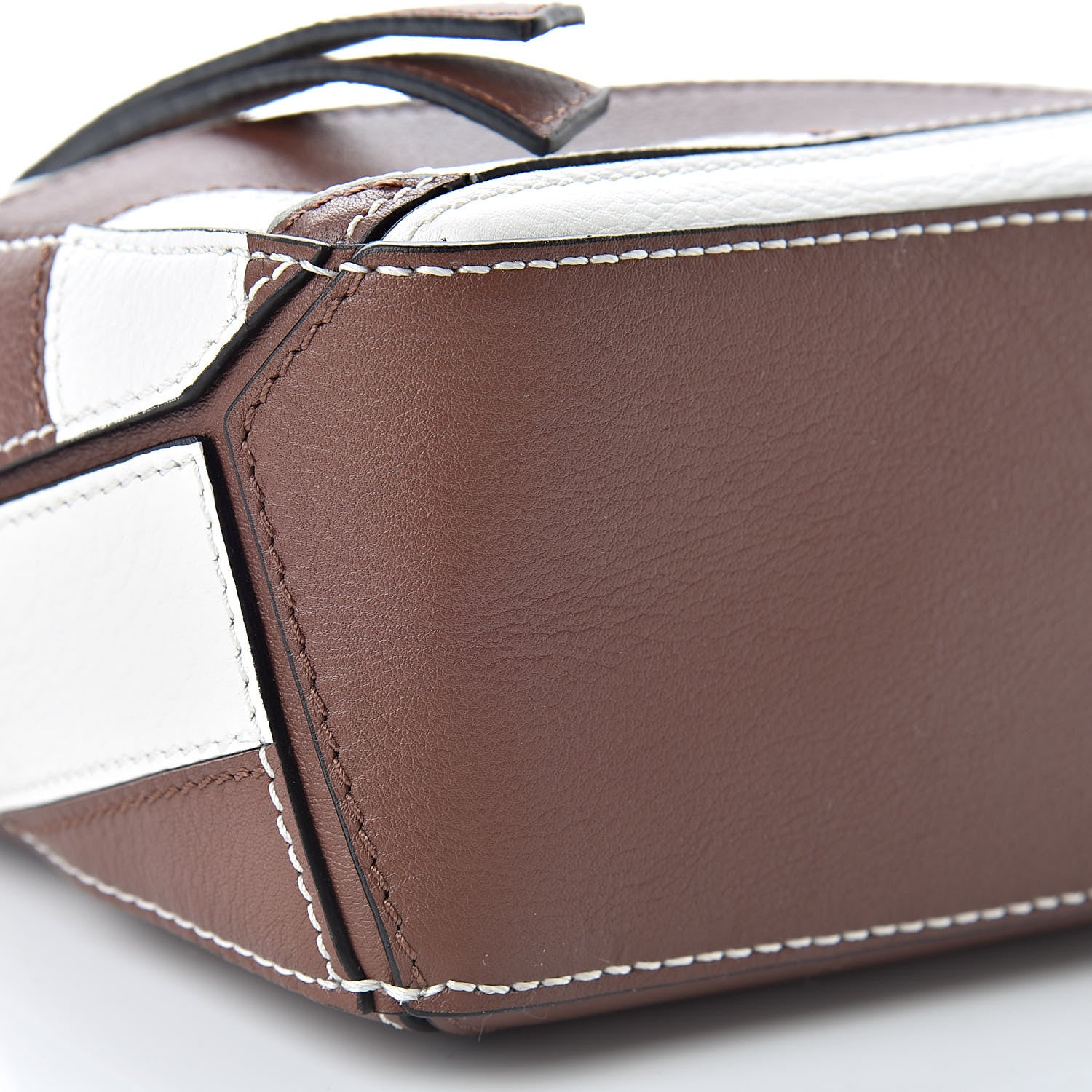 Loewe Calfskin Rugby Mini Puzzle Bag Brunette Soft White 9 of 10