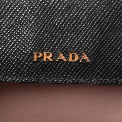 Prada Saffiano Cuir Large Double Bag Black Mughetto 4 of 8