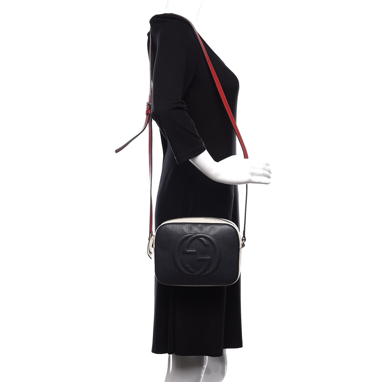 Gucci Dollar Calfskin Small Soho Disco Bag Blue Hibiscus Red Mystic White 2 of 11
