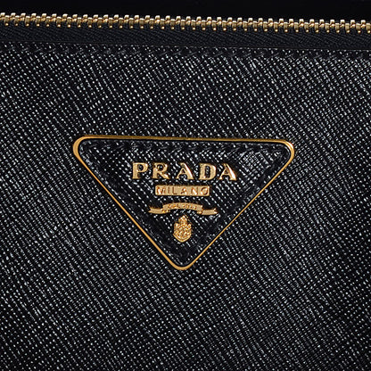 Prada Saffiano Lux Large Double Zip Tote Nero Black 10 of 10