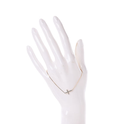 Cartier 18K Pink Gold Diamond Symbols Cross Bracelet 2 of 5
