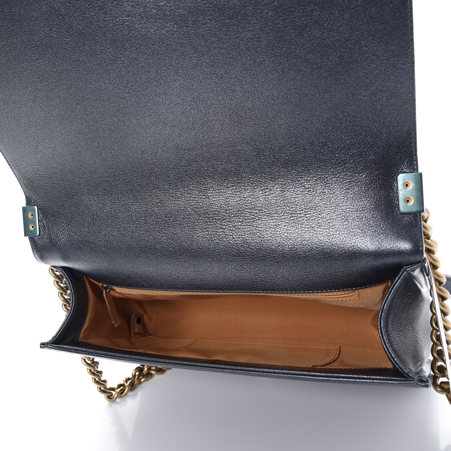 Chanel Pearl Calfskin New Medium Boy Flap Dark Grey 5 of 8