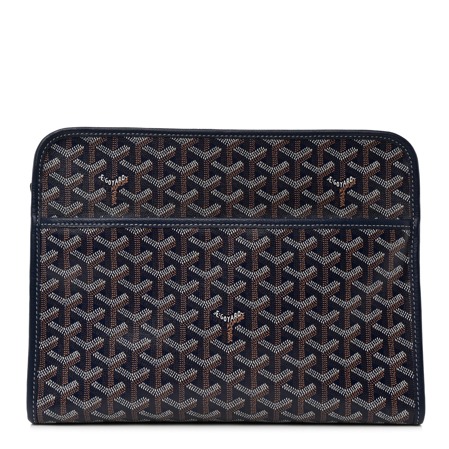 Goyard Goyardine Jouvence GM Toiletry Pouch Navy 1 of 7
