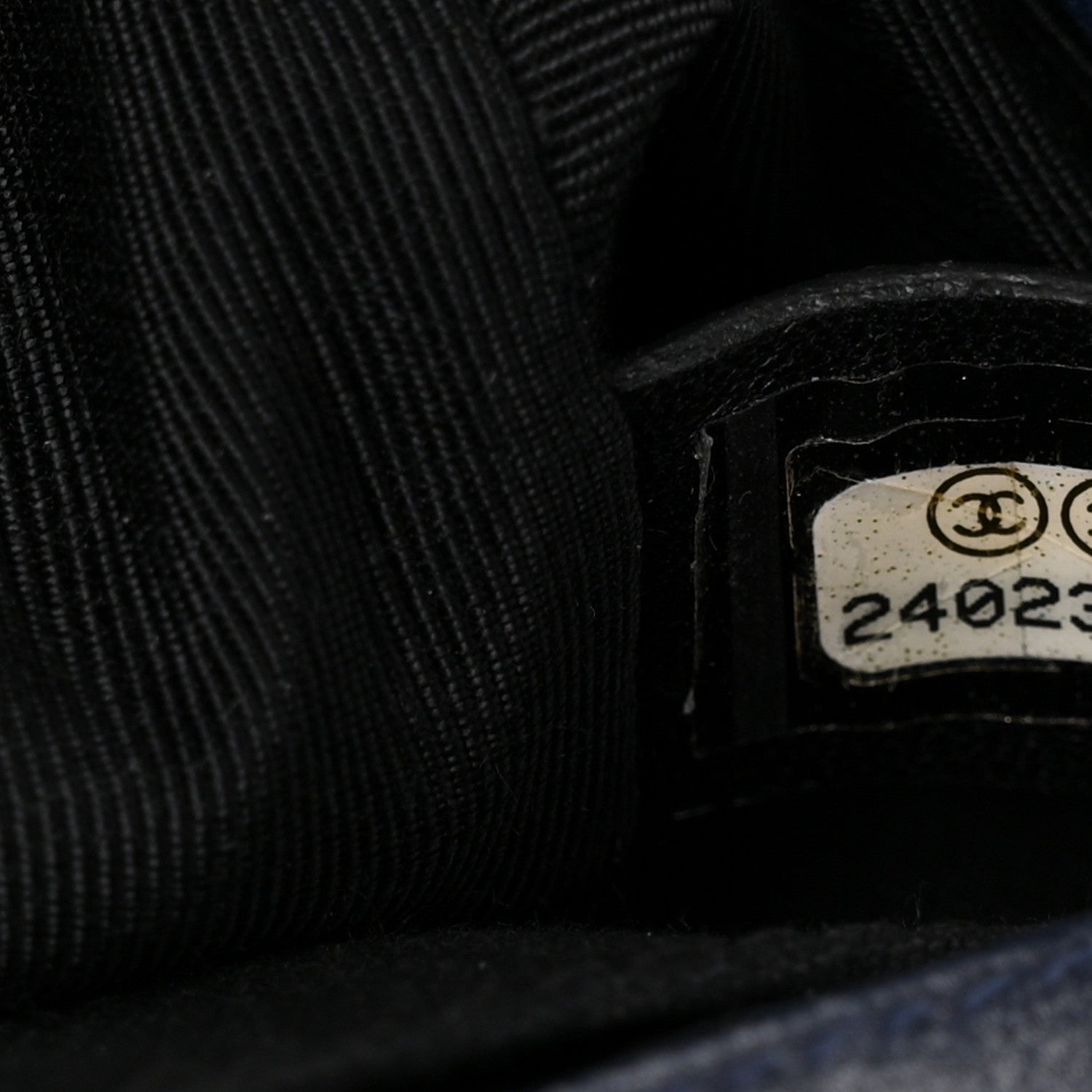 Chanel Calfskin Medium Bi-Color Boy Flap Black Dark Navy 7 of 11