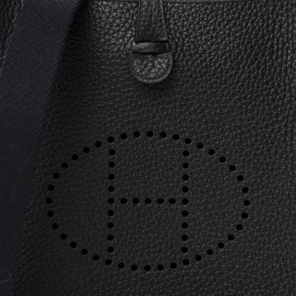 Hermes Taurillon Clemence Evelyne TPM Black 10 of 11
