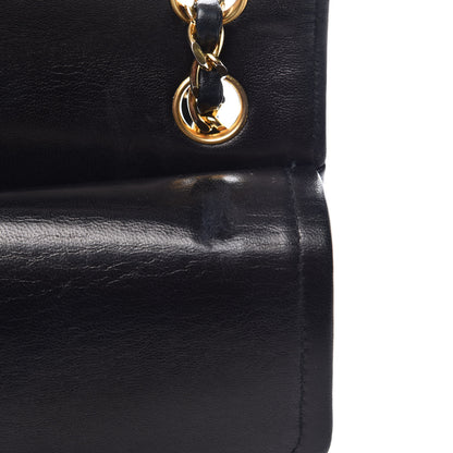 Chanel Lambskin Quilted Medium Double Flap Black 16 of 17