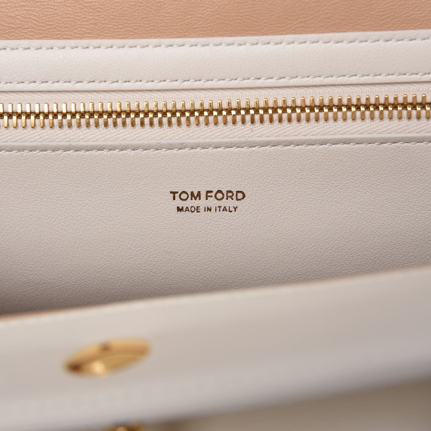 Tom Ford Calfskin Medium India Satchel Chalk 7 of 7