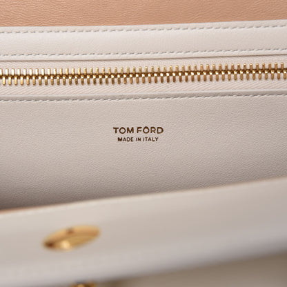 Tom Ford Calfskin Medium India Satchel Chalk 7 of 7