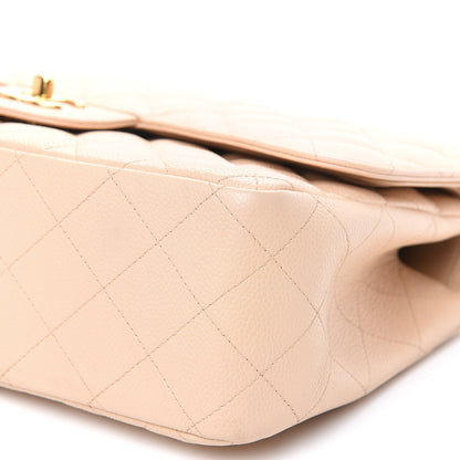 Chanel Caviar Quilted Jumbo Double Flap Beige Clair 8 of 11