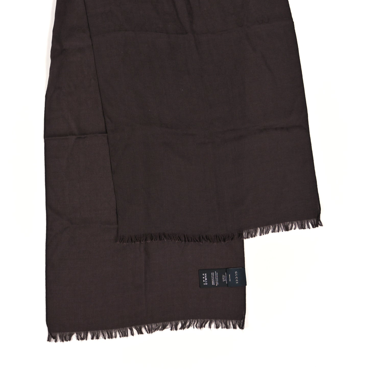 Wool Silk GG Monogram GGNat Scarf Coffee