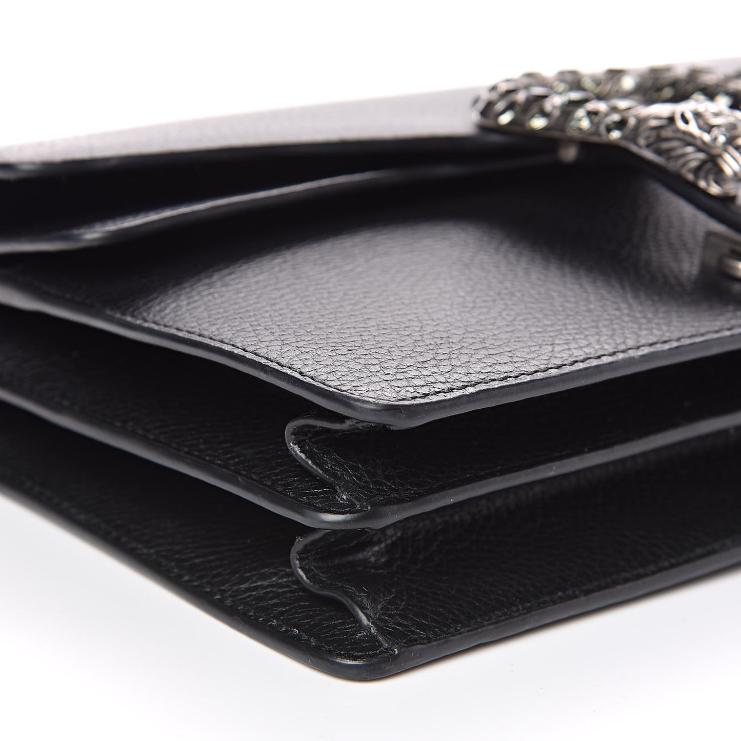 Pebbled Calfskin Small Dionysus Shoulder Bag Black