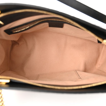 Gucci Guccissima Signature Medium Shoulder Tote Bag Black 5 of 10