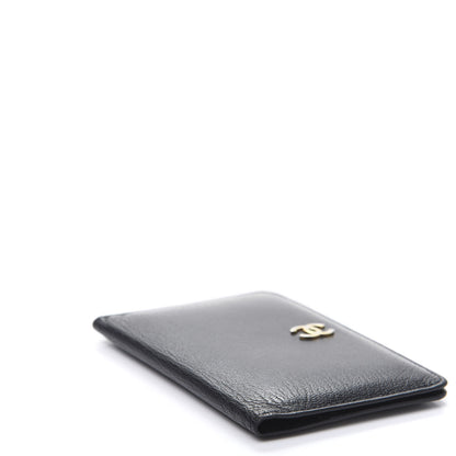 Chanel Goatskin Card Holder Wallet Black 9 of 10
