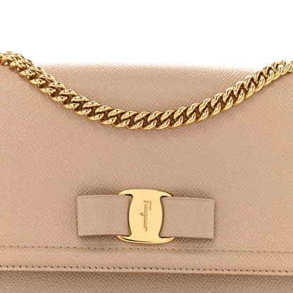Salvatore Ferragamo Printed Calfskin Ginny Shoulder Bag Beige 9 of 14
