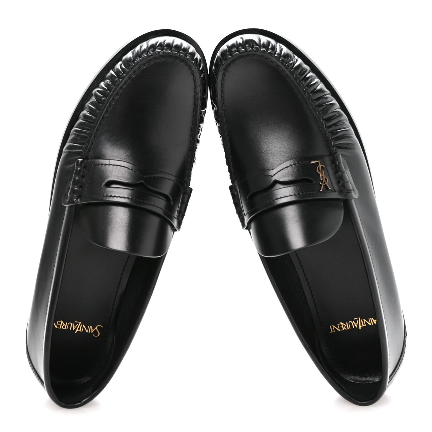 Calfskin Penny Loafers 39 Black