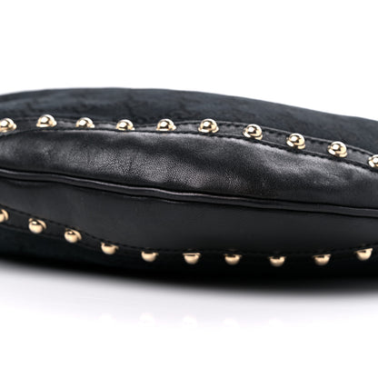 Gucci Monogram Pelham Studded Shoulder Bag Black 9 of 12