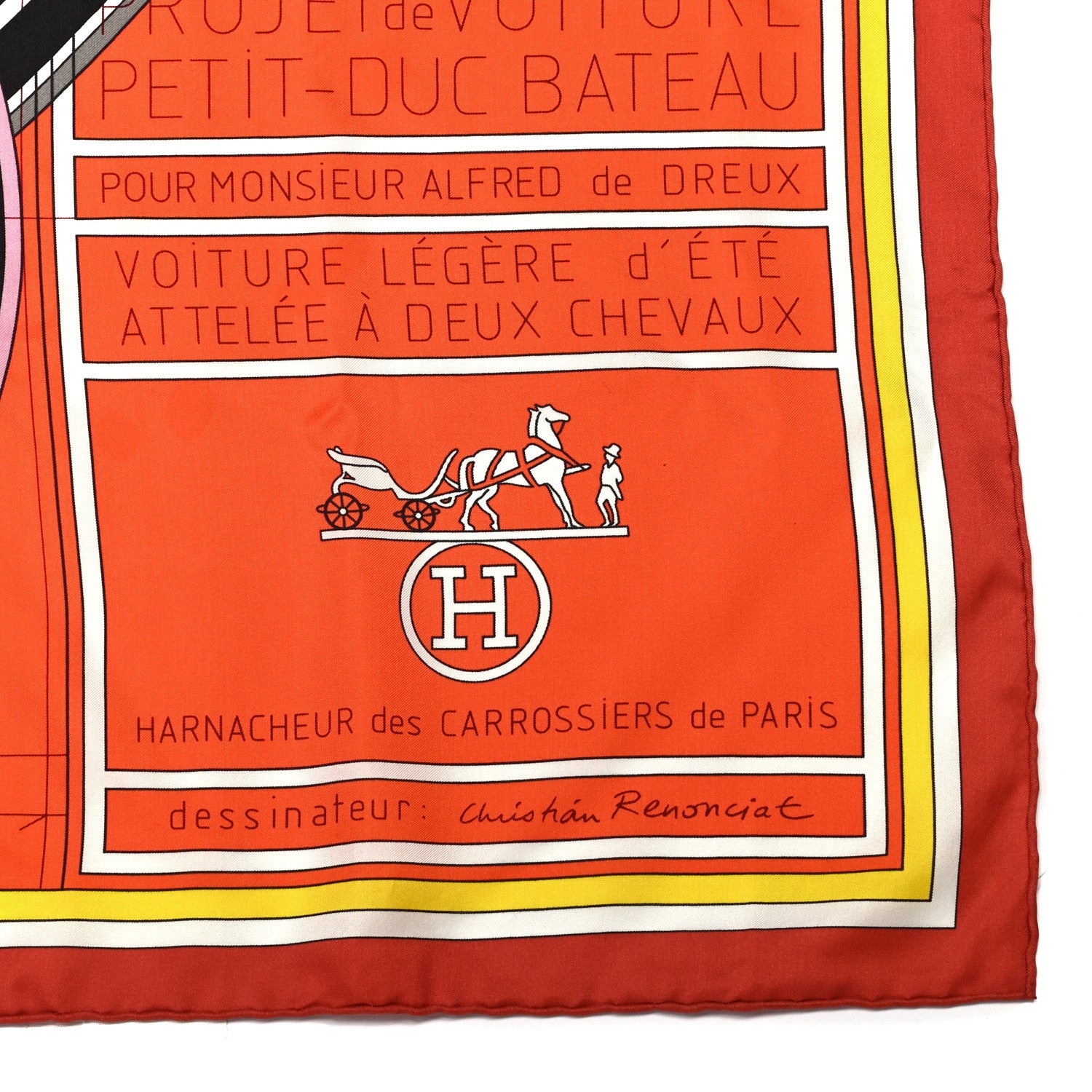 Hermes Silk Summer Petit Duc Giant Scarf 140 Orange Rose Black 2 of 4