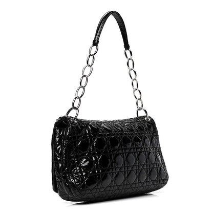 Christian Dior Patent Lambskin Cannage Rendezvous Flap Black 2 of 5