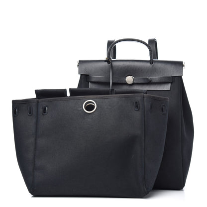 Hermes Toile Vache Calfskin Herbag 39 MM Black 3 of 12