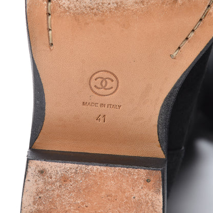 Chanel Shearling Suede CC Boots 41 Black 8 of 12