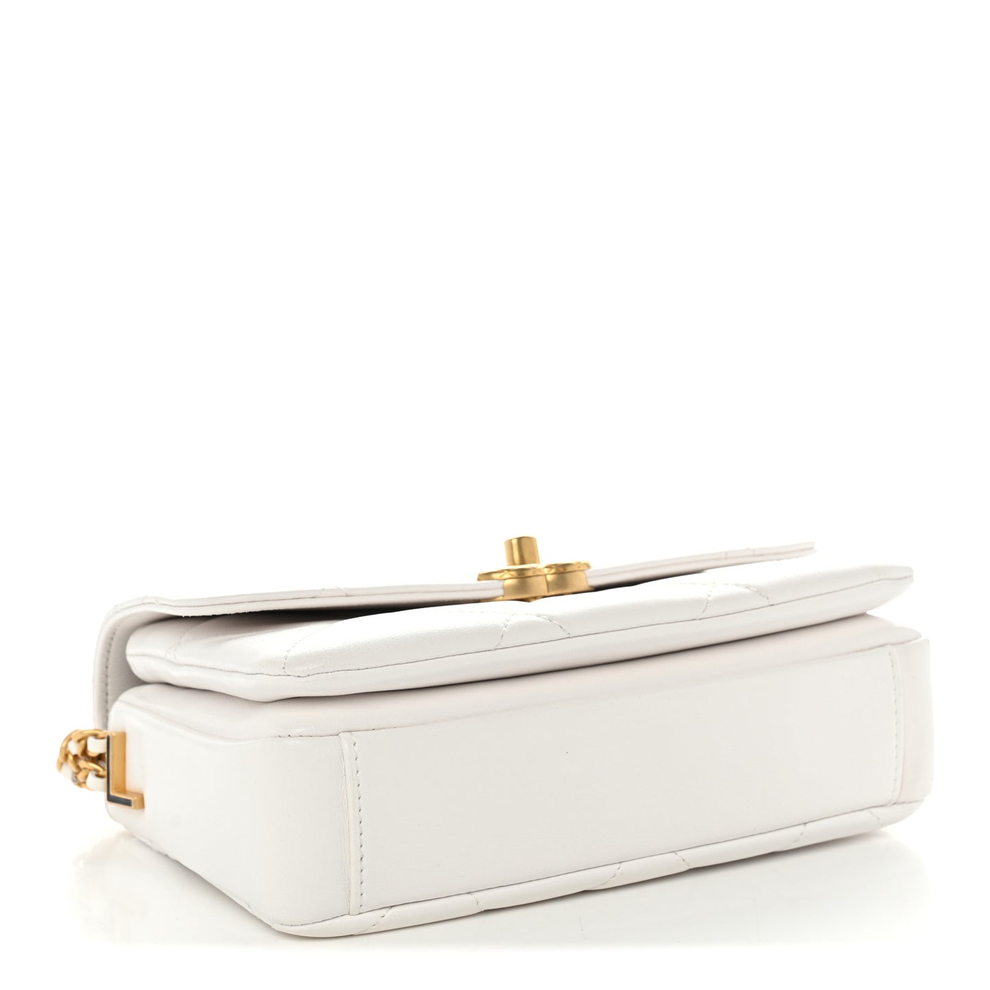 Caviar Quilted Mini CC You Flap White