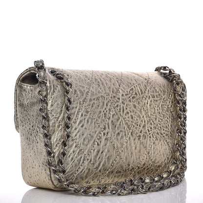 Chanel Distressed Metallic Lambskin Quilted Le Marais Ligne Flap Gold 3 of 8