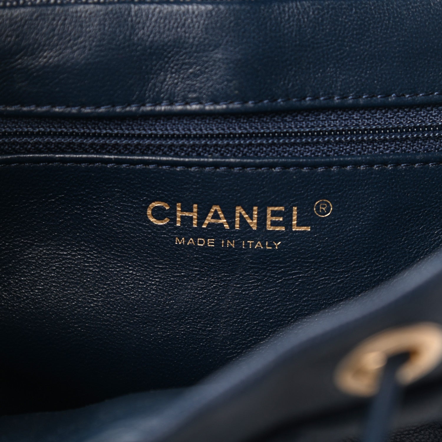 Chanel Caviar Quilted Filigree Backpack Navy 6 of 9