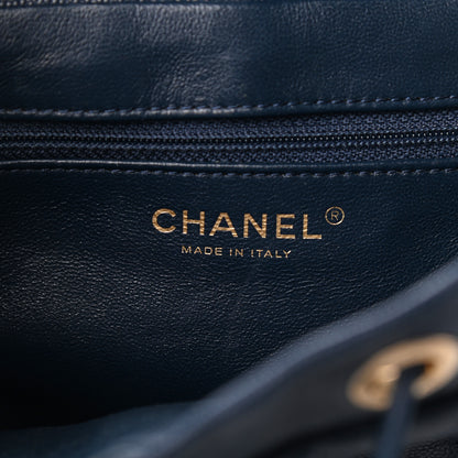 Chanel Caviar Quilted Filigree Backpack Navy 6 of 9