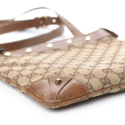 Gucci Monogram Studded Messenger Brown 18 of 19