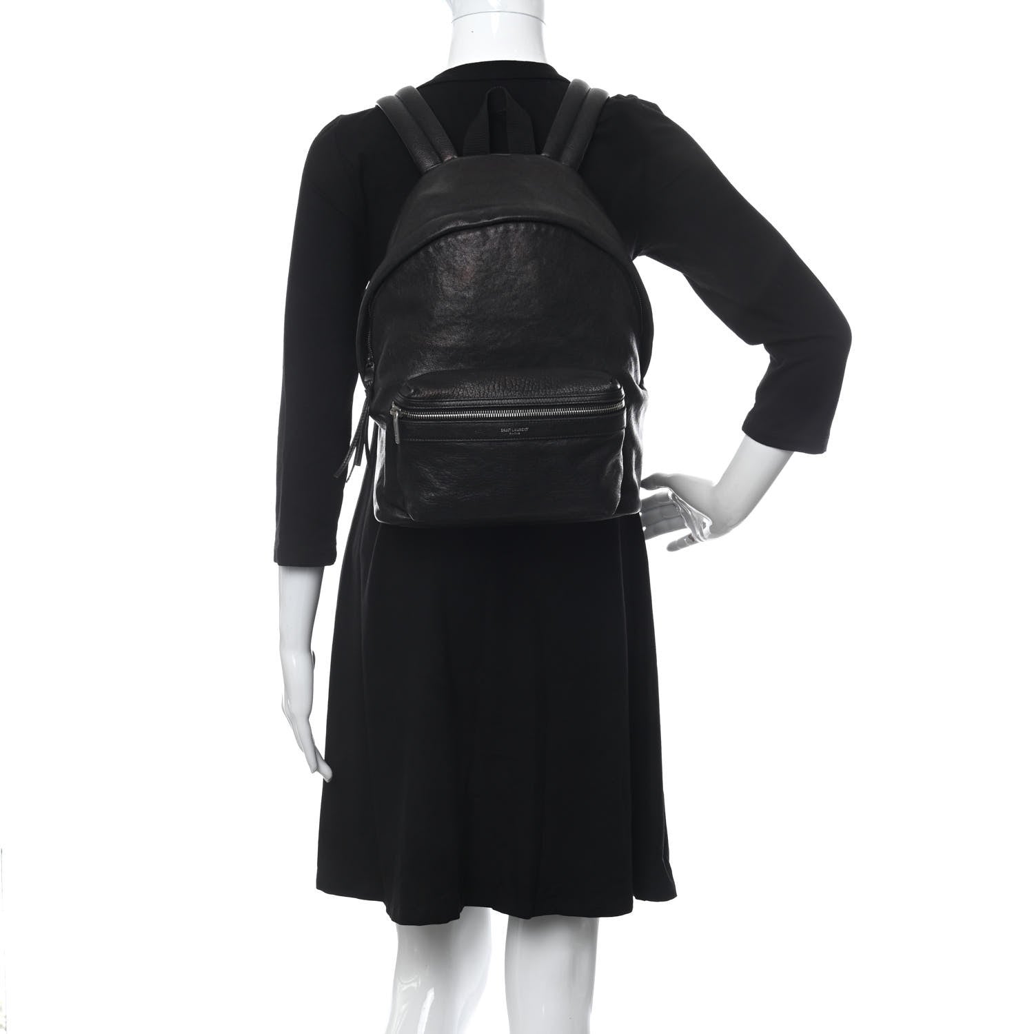 Saint Laurent Sheepskin City Backpack Black 2 of 13