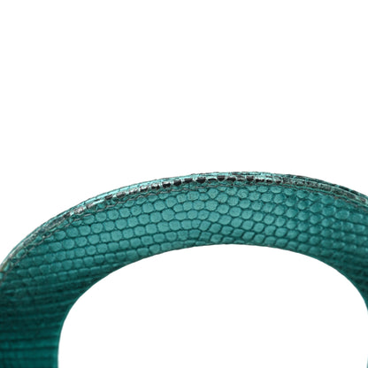 Christian Dior Metallic Lizard Mini Lady Dior Blue 13 of 14