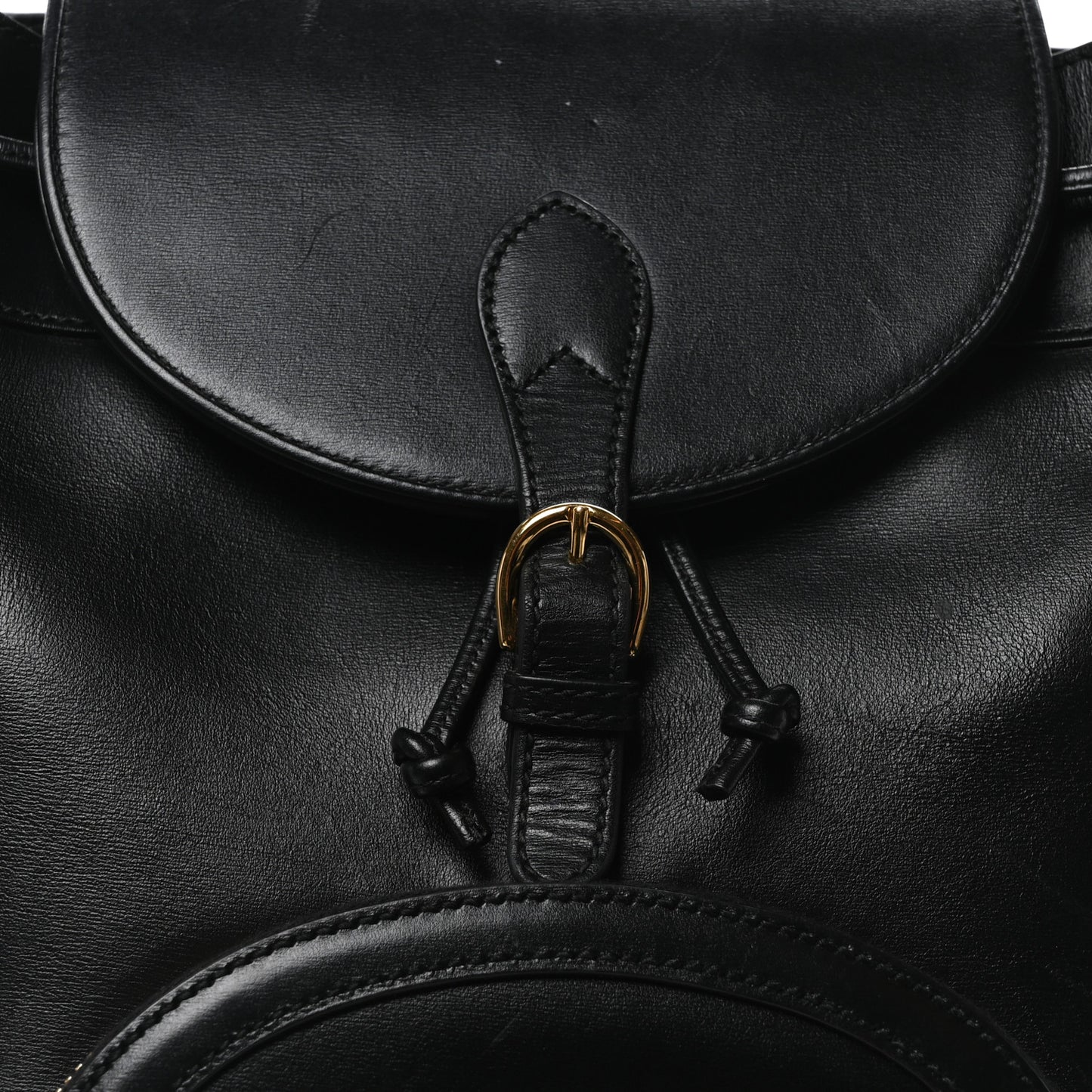 Boarded Plutone Calfskin Horsebit 1955 Single Buckle Backpack Black