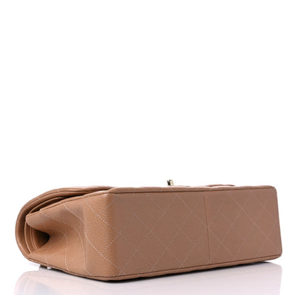 Chanel Caviar Quilted Jumbo Double Flap Beige 3 of 8