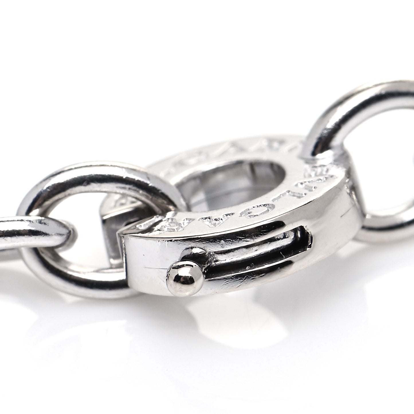 18K White Gold Link Bracelet