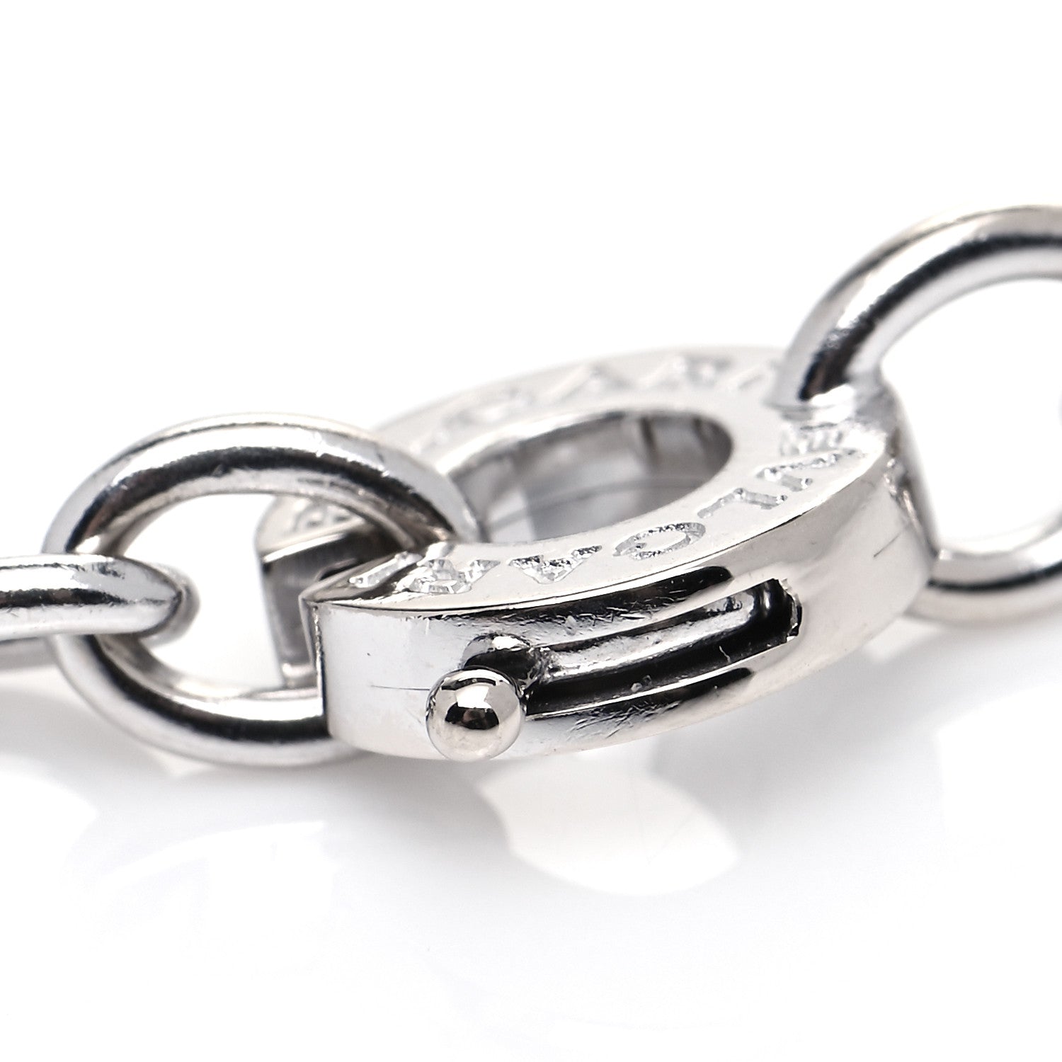 Bulgari 18K White Gold Link Bracelet 4 of 7