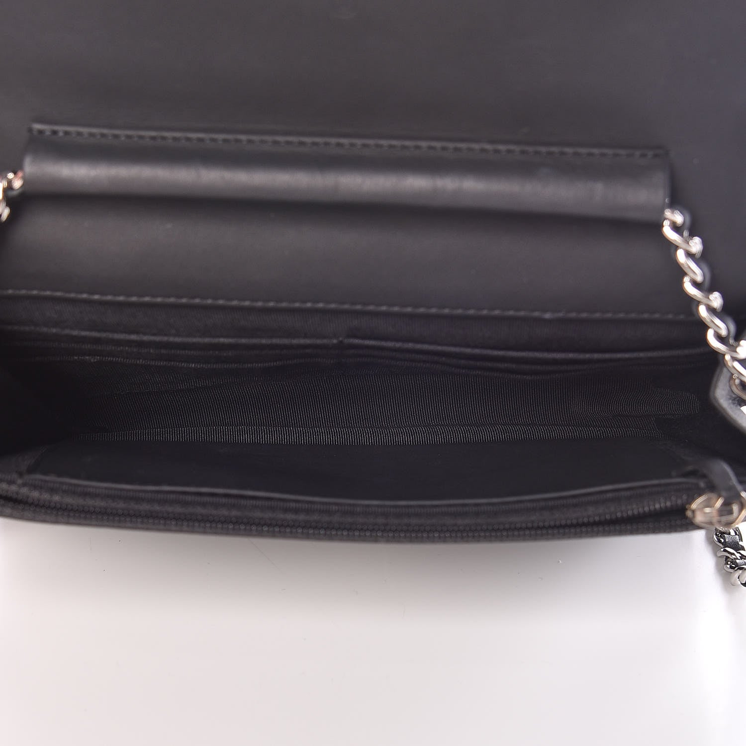 Chanel Calfskin Quilted Wallet On Chain WOC Black 7 of 12