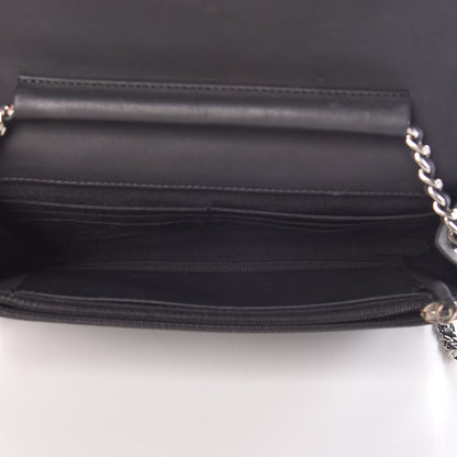 Chanel Calfskin Quilted Wallet On Chain WOC Black 7 of 12