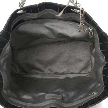 Chanel Lambskin Vertical Quilted Large Mademoiselle Tote Black 5 of 15