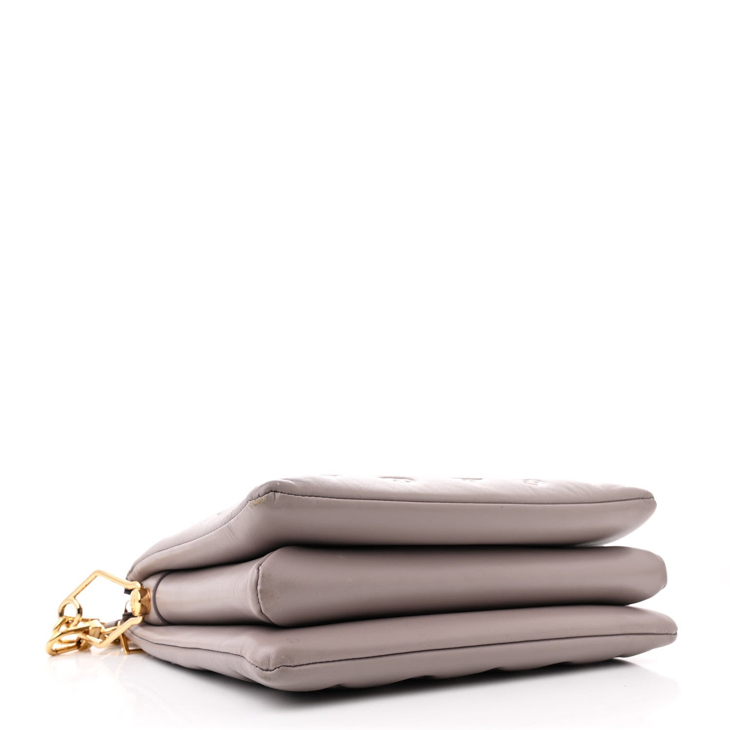 Louis Vuitton Lambskin Embossed Monogram Coussin PM Gris 4 of 12