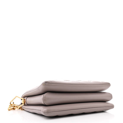 Louis Vuitton Lambskin Embossed Monogram Coussin PM Gris 4 of 12
