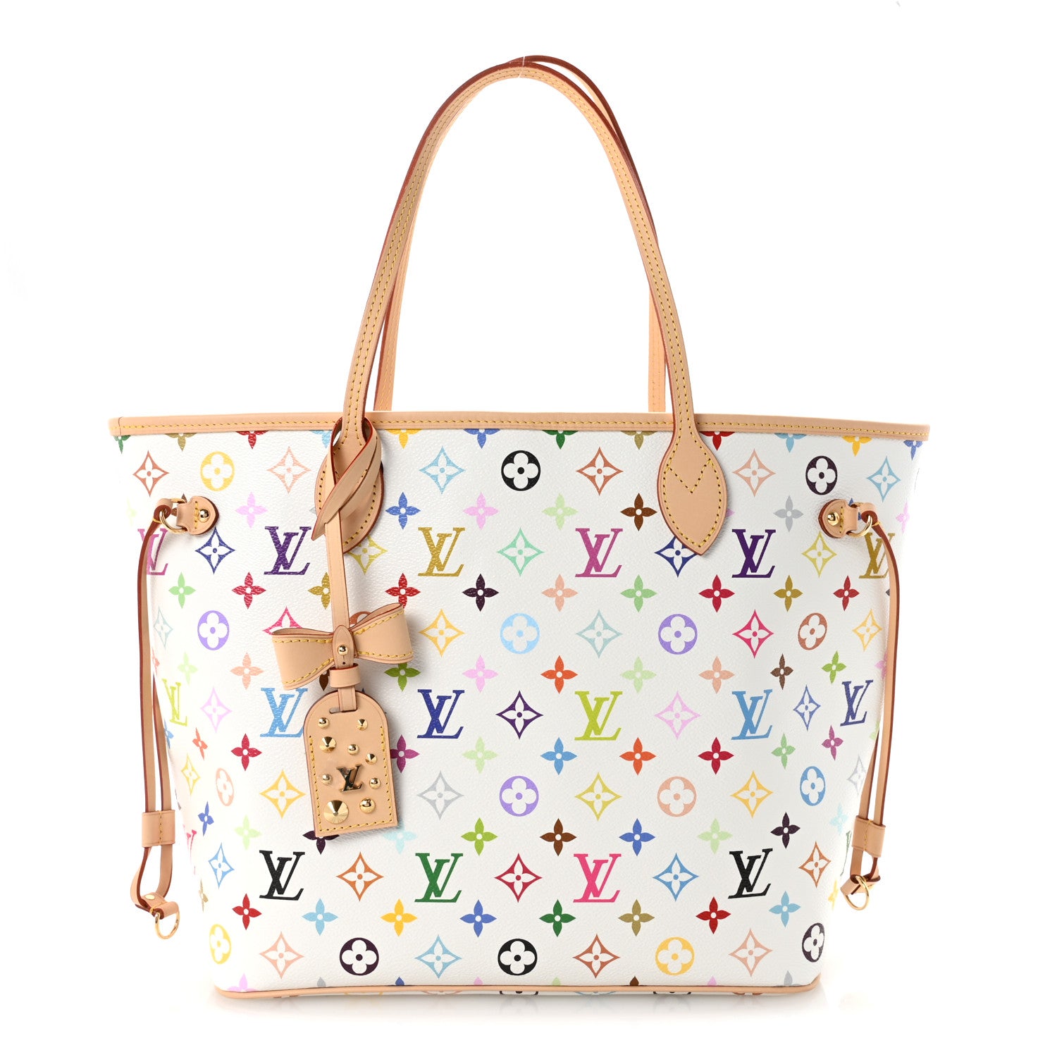 Louis Vuitton LV X TM Monogram Multicolor Neverfull MM White 1 of 9
