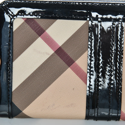 Burberry Supernova Check Large Ziggy Zip Around Wallet Black 9 of 11