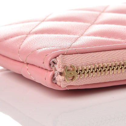 Chanel Lambskin Quilted Small Cosmetic Case Pink 10 of 12