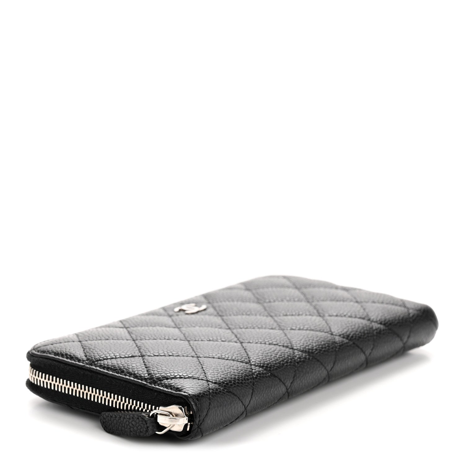 Chanel Caviar Quilted Large Gusset Zip Around Wallet Black 4 of 9