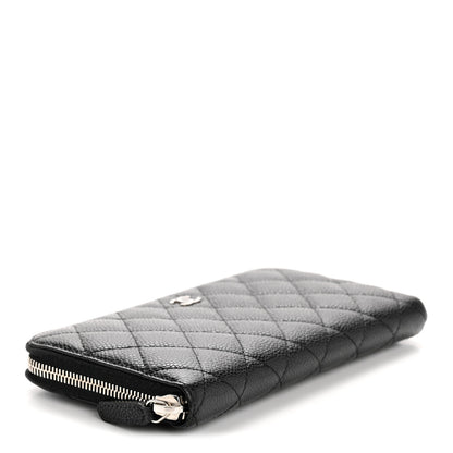 Chanel Caviar Quilted Large Gusset Zip Around Wallet Black 4 of 9
