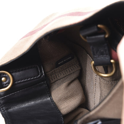 Burberry Canvas Mega Check Medium Ashby Hobo Black 10 of 12